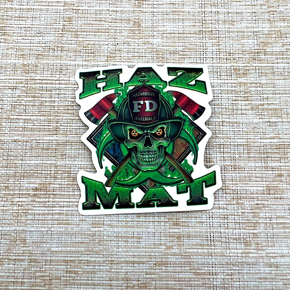 HazMat  Grunge Horror Funky Single Decor Art Sticker